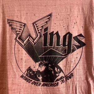 1976 WINGS Paul McCartney Wings Over America Tour single stitch tee shirt MEDIUM